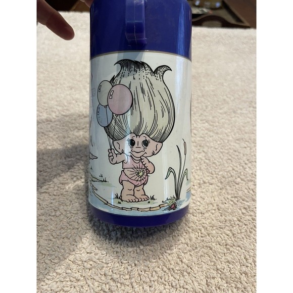 VINTAGE 1992 Aladdin TREASURE TROLLS Thermos for Lunch Box - Picture 3 of 7